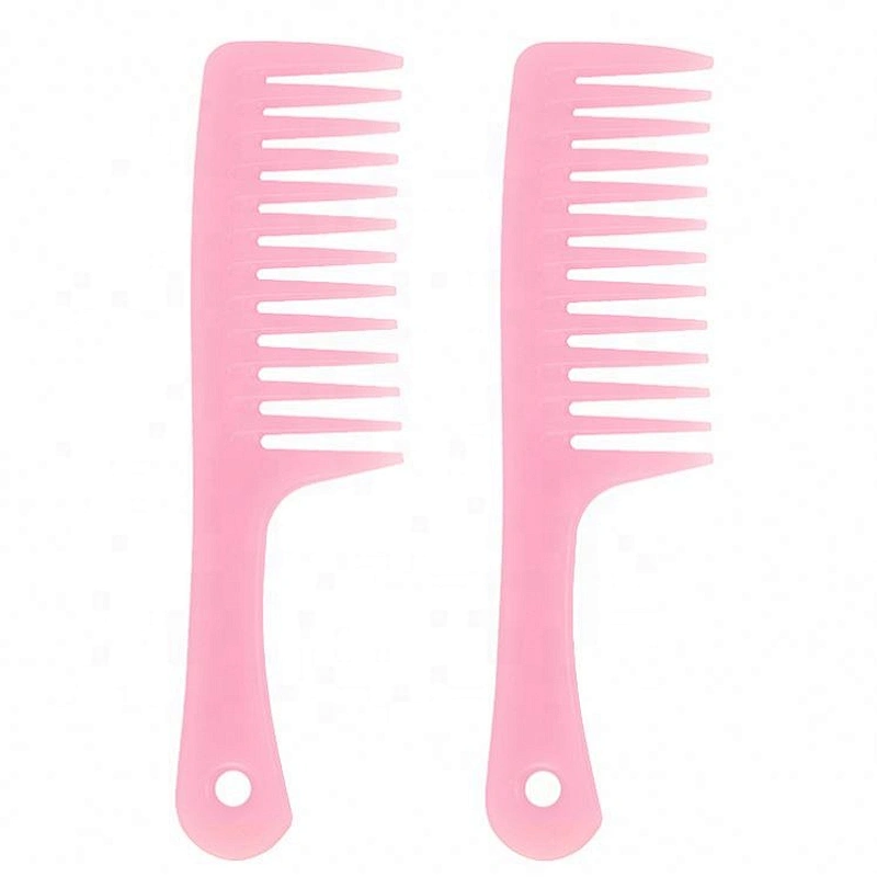 Plastic personal magic salon barber hair dye custom logo detangling comb wide tooth