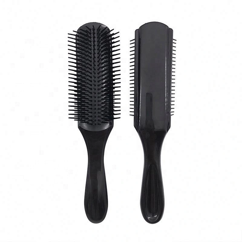 Amazon Hot Sell 2019 Personalized Nylon Bristles 9 Row Denman Hair Brush