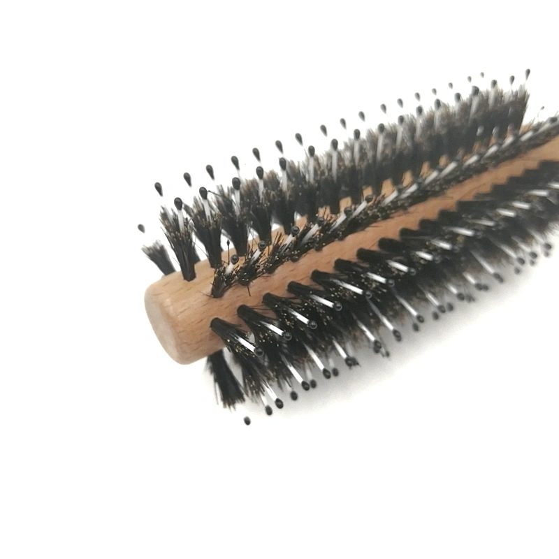 wholesale custom logo wooden 100% boar bristle hard wave crown hair brush curved for mens