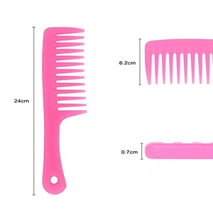 Amazon Hand Wide Tooth Hair Comb Hot Selling Personalized Large Size Plastic for Curly Hair Common Comb
