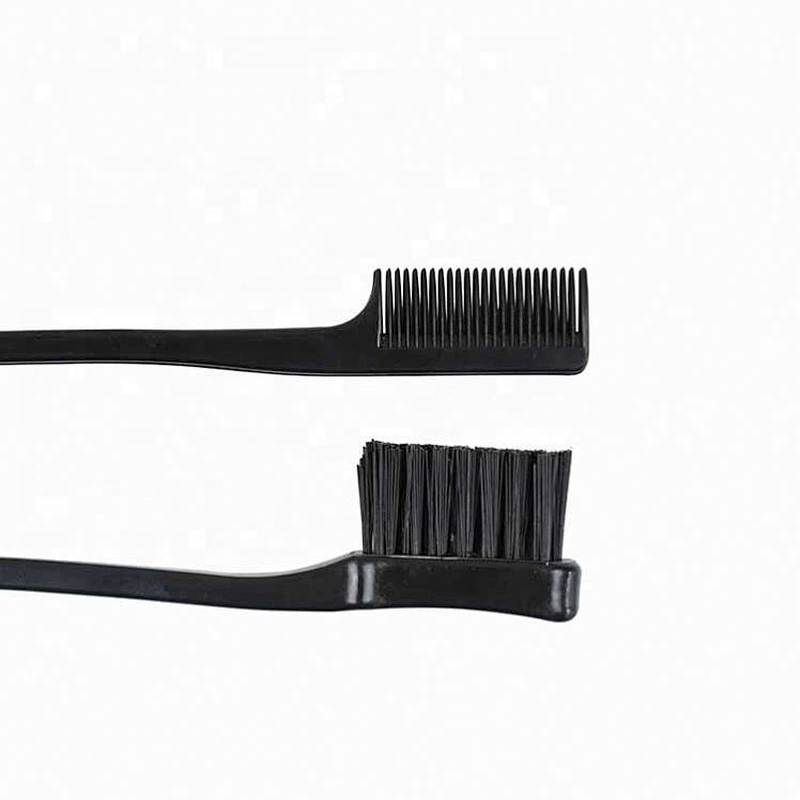 Double Sided Eyebrow Lash Comb private label plastic double side hair edge control brush