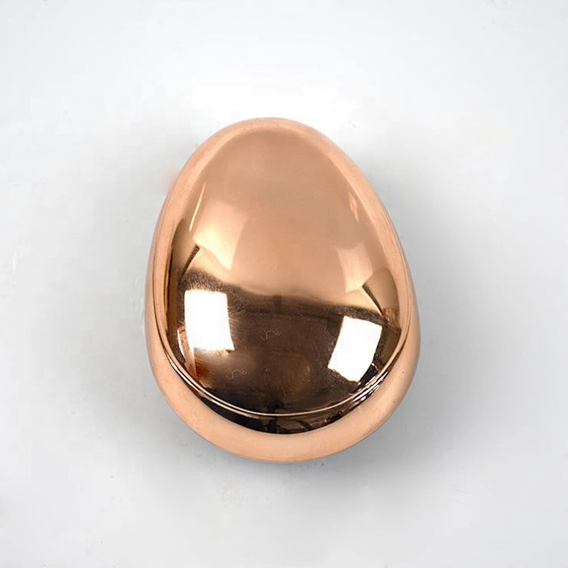 Skillful manufacture beautiful design color brilliancy electroplated surface mini egg shape detangle hairbrush