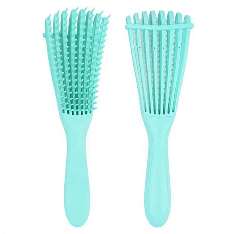 Popular customized logo detangling 8 rows wave hair brush salon hairdressing brush factory