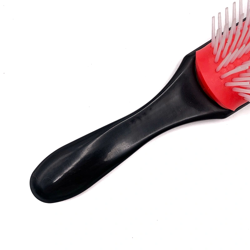 9 Rows Nylon Hair Brush Plastic Bling Handle Brush mens plastic denman styling hair brushes