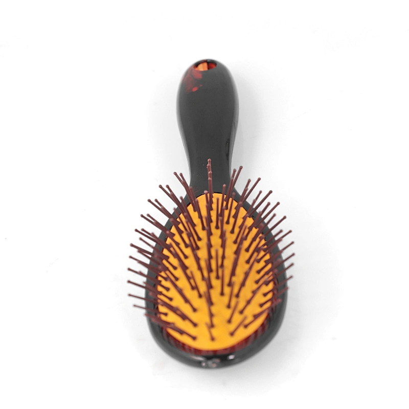 Xinlinda brand unique design oval shape amber color air cushion massage hair brush personalized comb