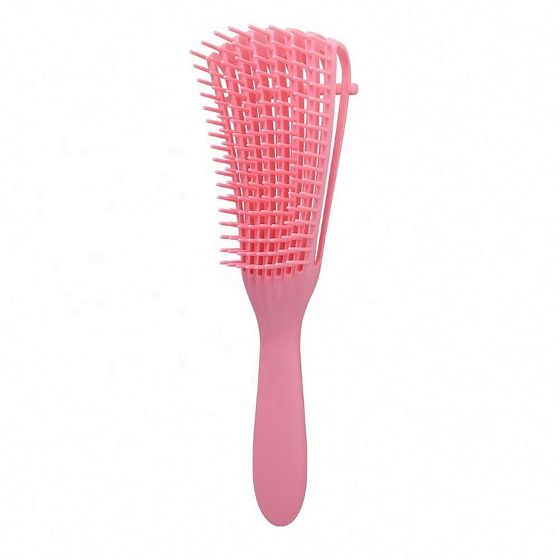 Wholesale Custom Logo Products Eight Rows Detangling Massage Detangle Hair Brush For Curly