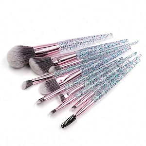 Makeup Brushes Set Eye Shadow Blending Eyeliner Eyebrow 2020 Wholesale 10 Pcs Foundation Fan Brush Synthetic Hair Shaving Brush