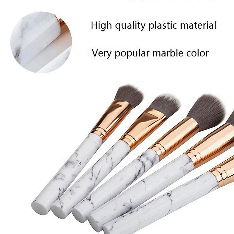 Hot Sale High Quality Marble Cosmetic Brushes 10Pcs Soft Makeup Brush Set