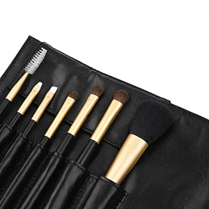 Wholesale Professional Black Make Up Brushes Private Label  7Pcs Makeup Brush Set