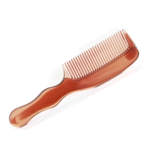 Xinlinda brand amber color handle tortoise shell comb personalized hair salon comb with logo