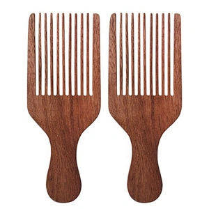 Safety biodegradable beard comb custom logo wide tooth pocket travel durable barber wooden magic comb