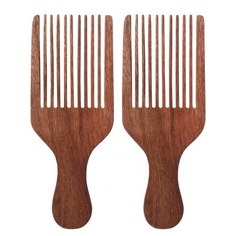 Safety biodegradable beard comb custom logo wide tooth pocket travel durable barber wooden magic comb