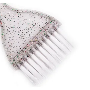 New brand wholesale hair salon kit quality soft plastic hair dye tail brush two-sided comb