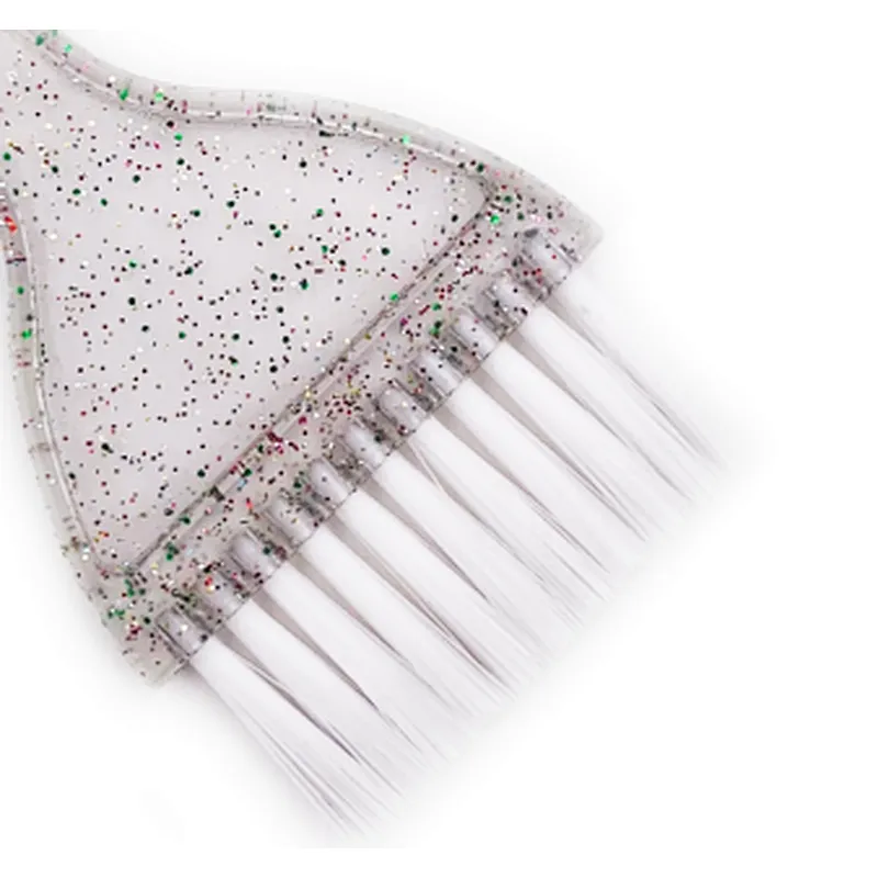 New brand wholesale hair salon kit quality soft plastic hair dye tail brush two-sided comb