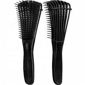 Good Quality Soft Rubber Handle Detangling Eight-Claw Hair Brush For Curly