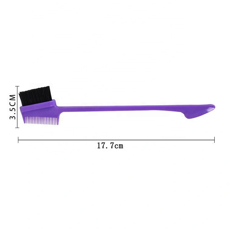 Cheap Salon Home Use Multi Colors Plastic Nylon For Eyebrow Tail Comb Edge Brush