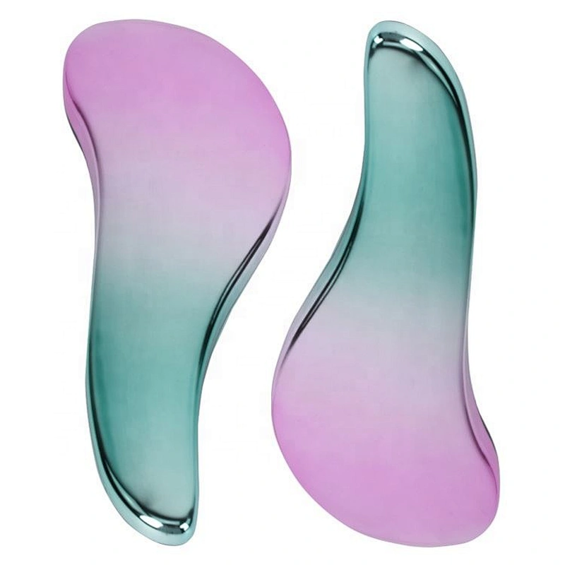 OEM hair brushes fashional electroplating pink green color custom logo plastic bristles hairbrush detangle