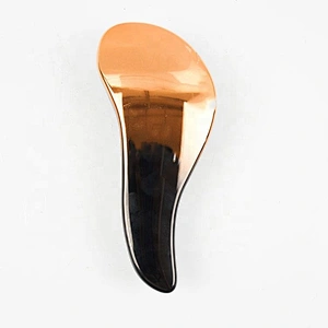 Professional Hot Sale Electroplated Surface Two-Colors Customized Logo Hairbrush