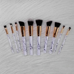 Hot Sale High Quality Marble Cosmetic Brushes 10Pcs Soft Makeup Brush Set
