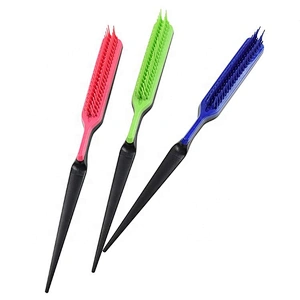 Professional mini teasing brush finger detangling hair brush