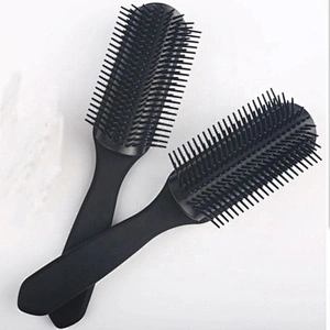 OEM Large Paddle 9 Row Cushion Hair Denman Styling Brush detangling hair brush set With Hard Nylon bristle