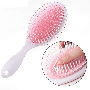 Wholesale Private Label Plastic Handle Nylon Brush Air Cushion Custom Swan Pattern Massage Hair