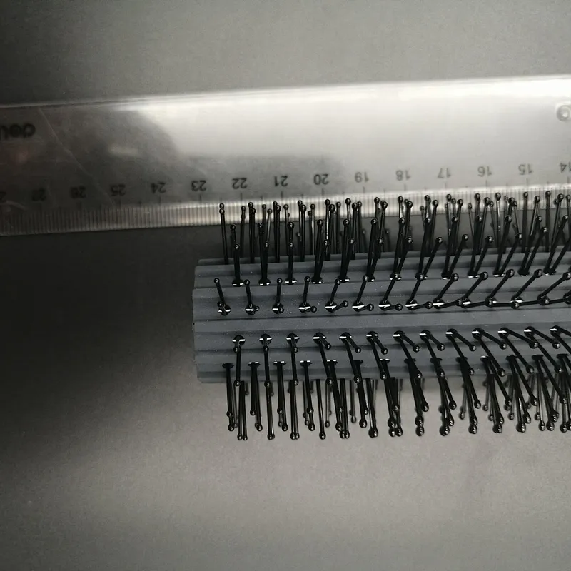 Lirong Professional Hair Brush Bristle Detangling Wet Plastic Custom Logo Thin Nylon Round Laser