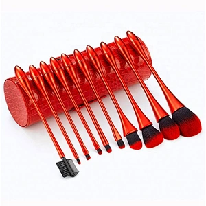 2020 New Makeup Brushes 10pcs Beauty Cosmetics Kit Contour Eye Shadow Powder Blush Make up Brush Set Foundation Fan Brush