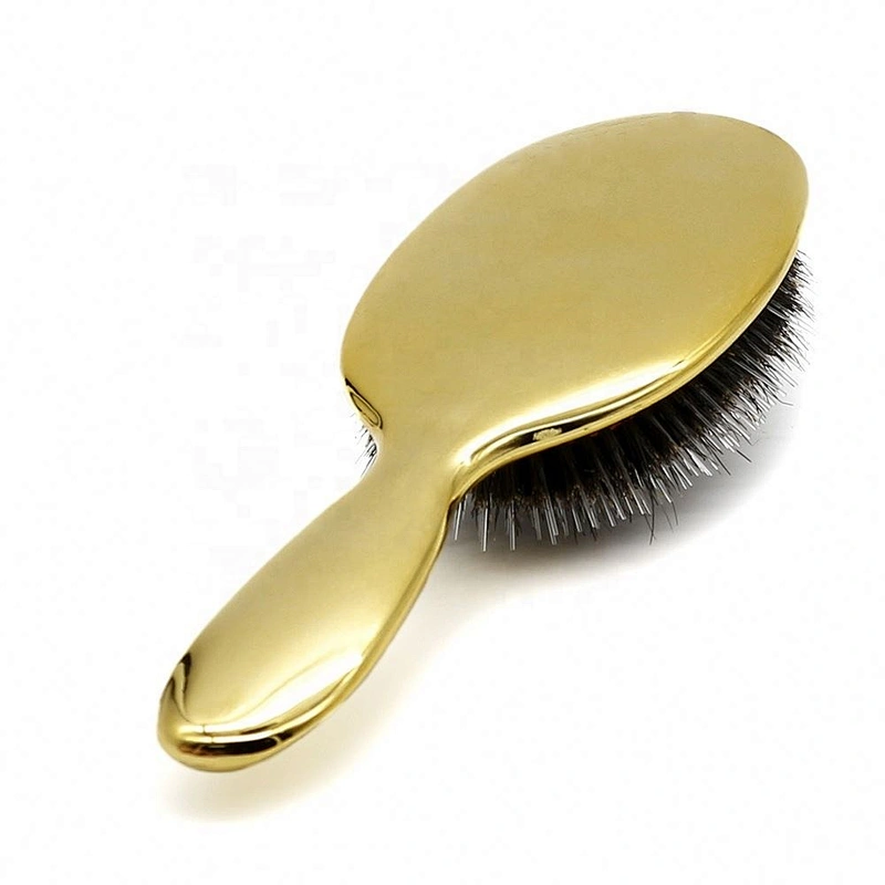 Yaeshii Professional Custom Plating Natural Nylon Factory Boar Bristle Detangling Brush Hair