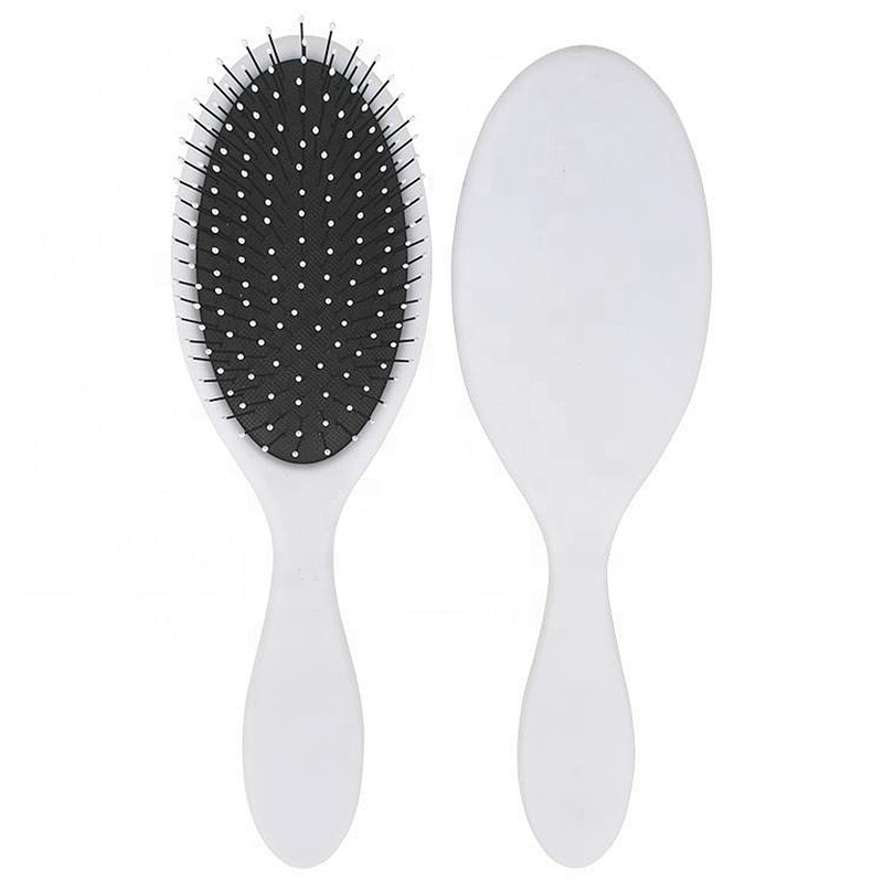 Plastic hair styling wholesale soft cushion nylon bristles personal women white massaging hair brush