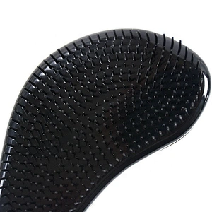 Plastic wigs extension personalized logo salon care electroplate sliver detangle hair brush for wet hair