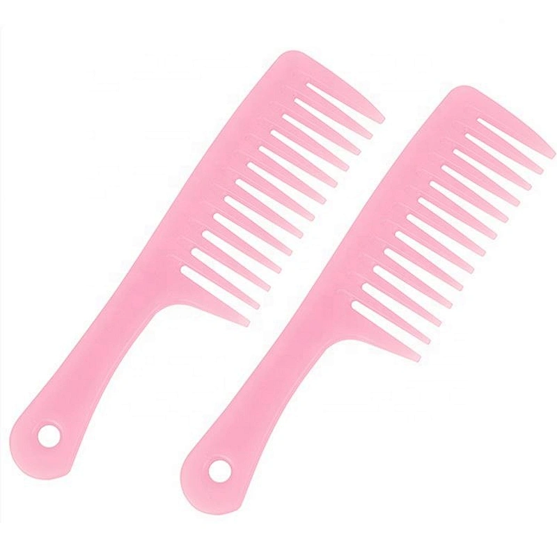 plastic wide round tooth detangling hair comb cheap personalized flat styling hair comb