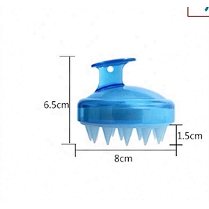 2019 new design popular customized color soft shampoo round silicone shower head brush women&man massage brush