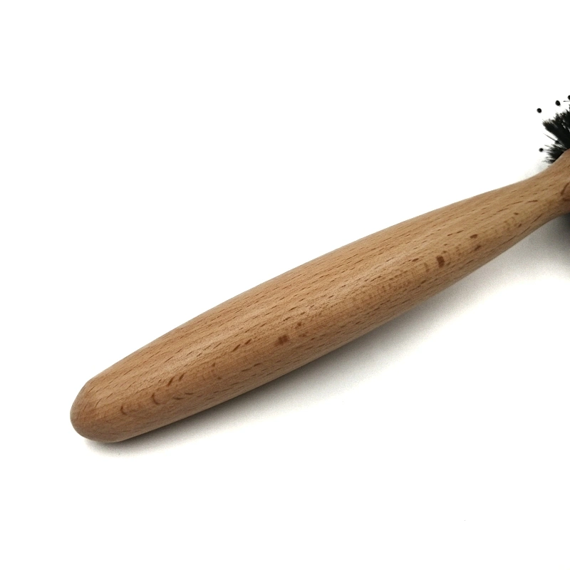 wholesale custom logo wooden 100% boar bristle hard wave crown hair brush curved for mens