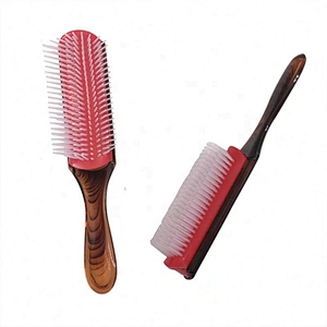 Amazon Hot Sell 2019 Personalized Nylon Bristles 9 Row Denman Hair Brush