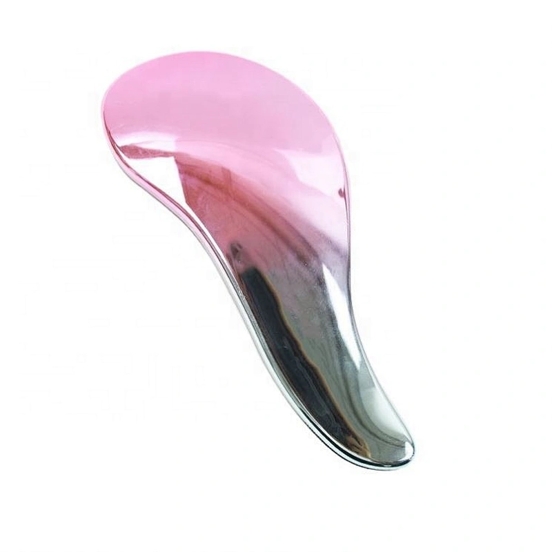 New concept wholesale two colors combined TPE bristles detangling electroplated hair brush