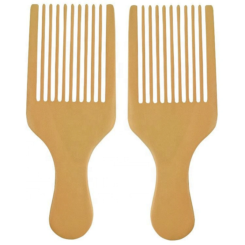 Afro wave big teeth straightening flat comb hairdressing styling tools barber wooden hair comb