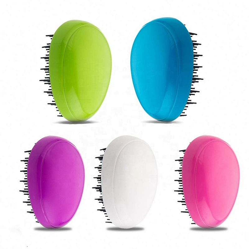 Private Label Plastic Hairbrush Custom Pink Detangling Hair Brush For Wet Or Dry Detangler