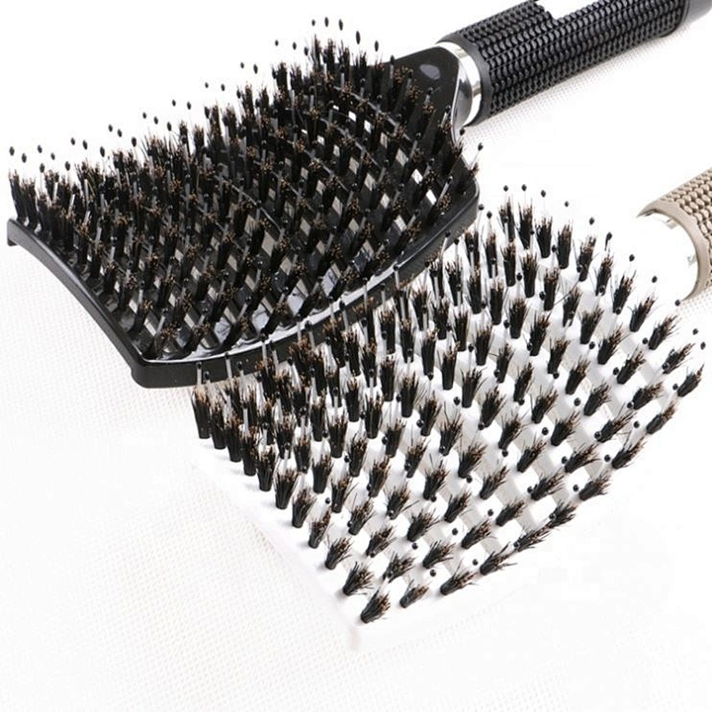 Ceramic Hair Straightener Brush Fast Straightening Electric Comb Flat Iron Lcd Display Digital Heating