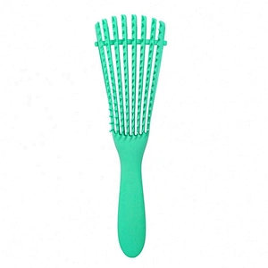 Wholesale Custom Logo Products Eight Rows Detangling Massage Detangle Hair Brush For Curly