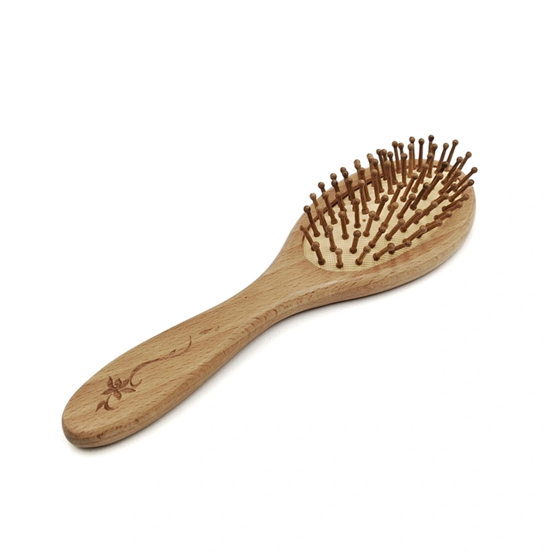 White Customized 2018 Selling Wig Eco Friendly Eco-friendly Bamboo Paddle Pins Brushes Wooden Half Round Hair Brush
