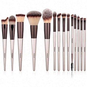 Private Label New 14 Champagne Gold Makeup Cosmetic Brush Set Blush Eye Shadow Tool
