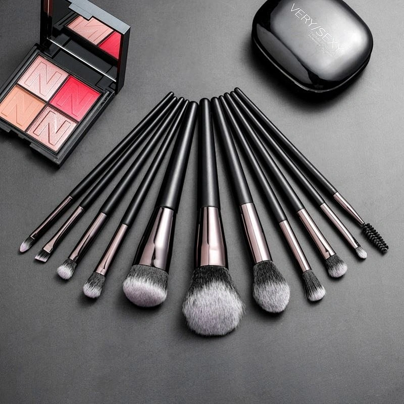 Professional Makeup Brushes Set 11Pcs Orange Wood Handle Cosmetics Make Up Tools Powder Contour Foundation Eyeshadow Brush