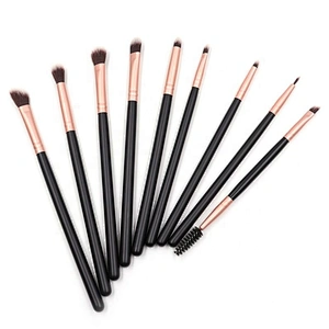 Amazon Hot 14pcs Makeup Private Label Black Foundation Fan Brush Eye Shadow Shaving Brush Flat Brush Face Wood