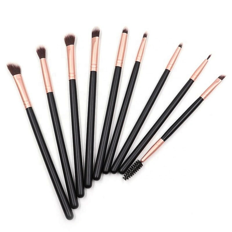 Amazon Hot 14pcs Makeup Private Label Black Foundation Fan Brush Eye Shadow Shaving Brush Flat Brush Face Wood