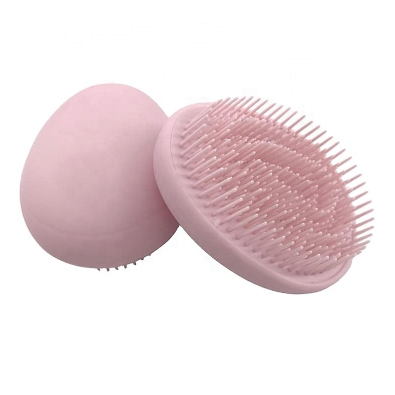 Rubber Coating Egg Shape Detangling Hair Brush With Soft Touch