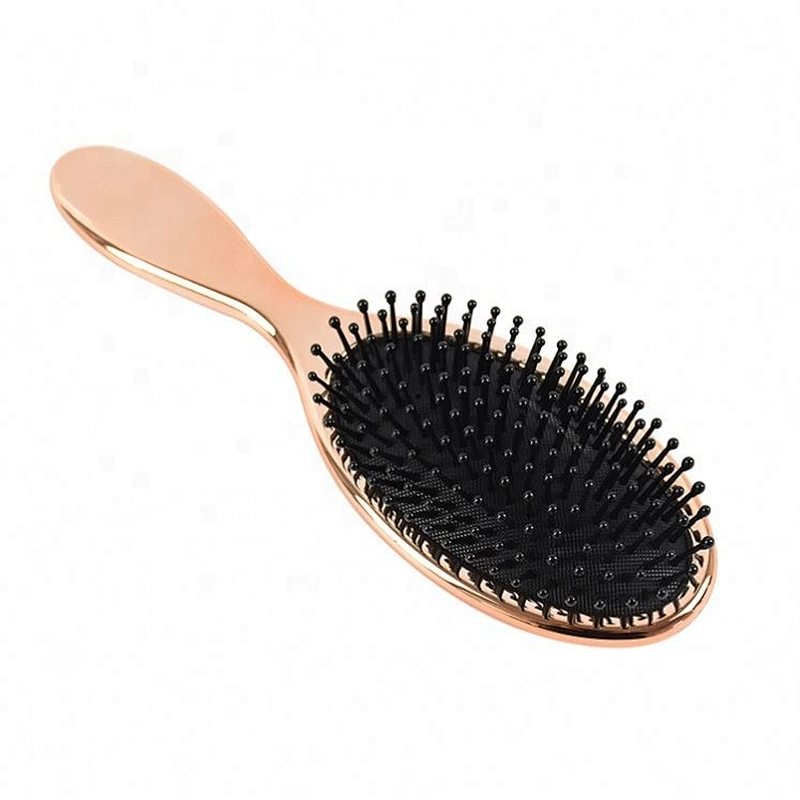 oval detangling hair brush with flexible pins in black long hair extensions hair brush