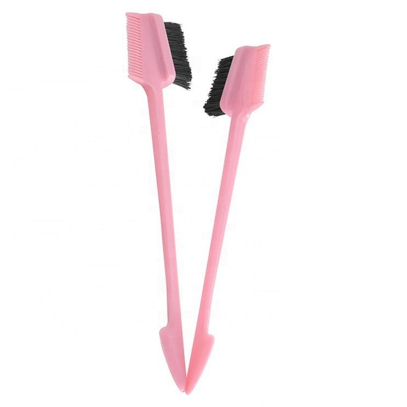 Professional Double Sided Eyebrow Lash Comb private label hair edge control brush