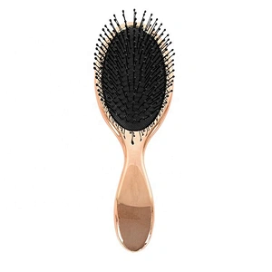 2020 Hot Sale Electroplate Rose Gold Surface Nylon Pins Massage Cushion WET Hair Brush