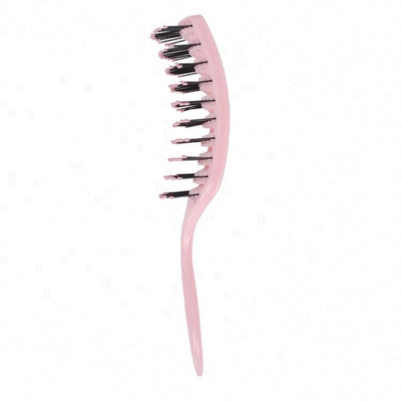 plastic wide curved vent hair brush, arc shape cheap personalized hair brush